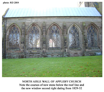 North aisle wall